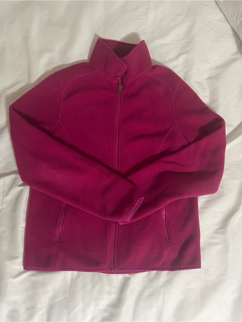 Llbean full zip fleece jacket small